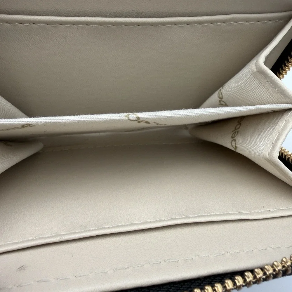 Set 2‎ Bebe Crossbody Black  Purse With Wallet Chain  Strap Logo Mob Wife Gold